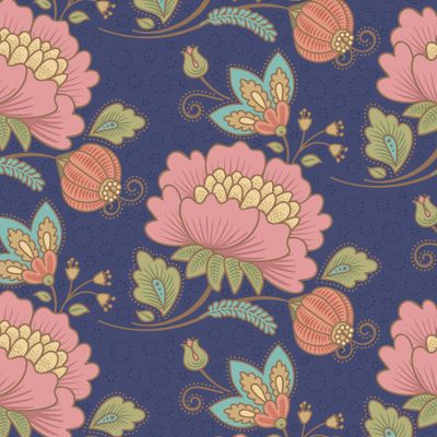 Пионы на синем