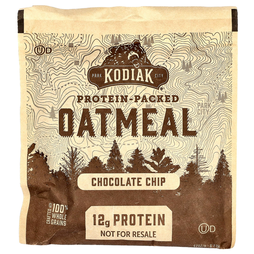 Kodiak Cakes, Овсянка с протеином, с шоколадной крошкой, 6 пакетиков по 50 г (1,76 унции)
