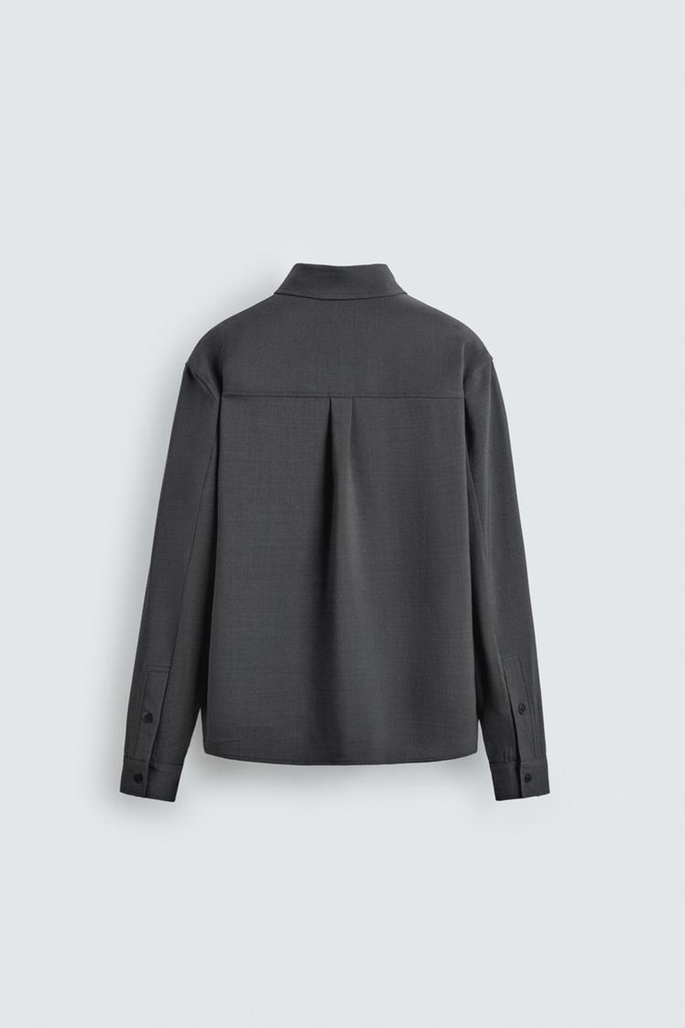 ZARА РУБАШКА СТРУЯЩЕГОСЯ ПОКРОЯ RELAXED FIT, СЕРЫЙ