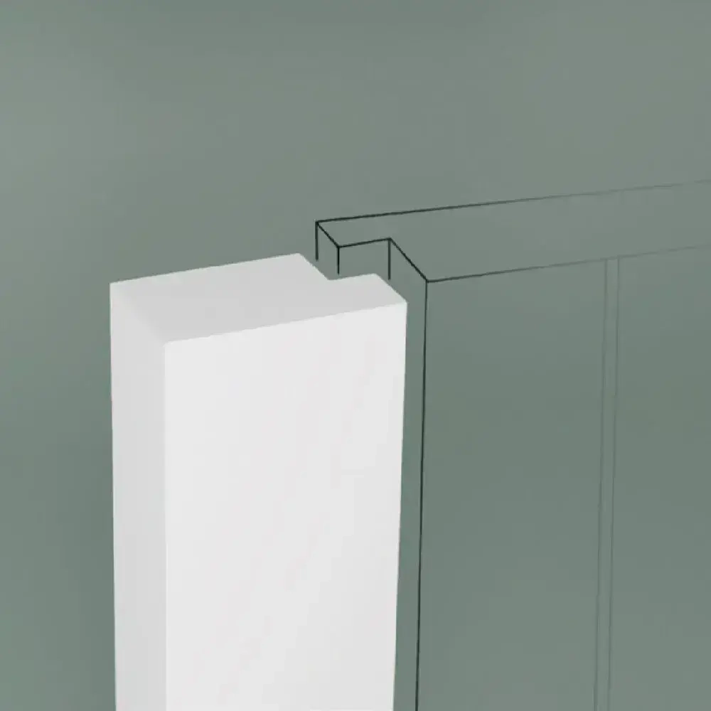 Завершающая рейка для панелей 3D BOARD 19х14х2900 мм белая