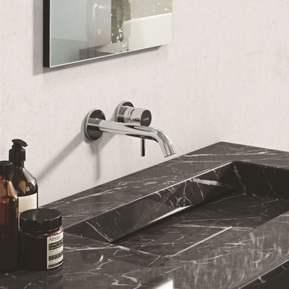 Смеситель для раковины настенный Kludi Bozz  382450576  хром, излив 220 мм, внешняя часть