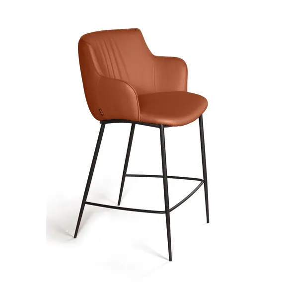 Полубарный стул Sofia, терракотовая экокожа Soft-Touch