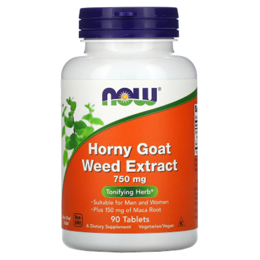 NOW Horny Goat Weed Extract 750 мг 90 таблеток