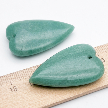 Подвеска Сердце, авантюрин (яркий оттенок), размер около 40*25 мм, цена за 1 шт