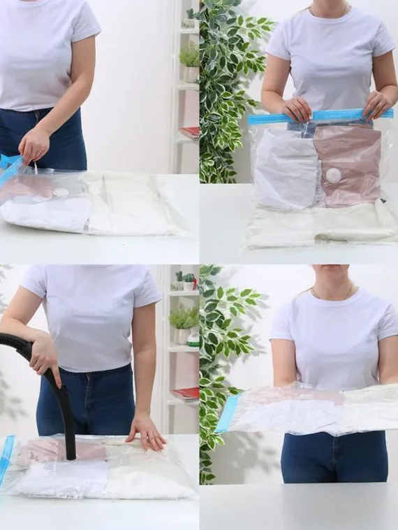 Вакуумный пакет для хранения вещей Доляна, 50×60 см, прозрачный