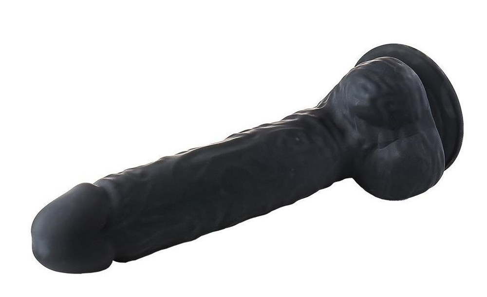 Черный фаллоимитатор-гигант XXL Dildo - 38 см.