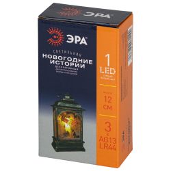 Светильник ЭРА ENIN-HW новогодний светодиодный Новогодние истории настольный динамичный свет 13 см
