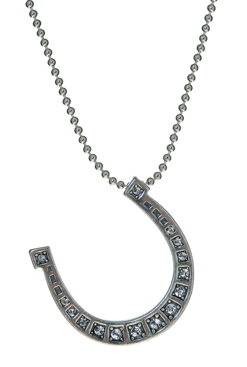 "Подкова" подвеска в серебряном покрытии из коллекции "Конкур" от Jenavi с замком карабин