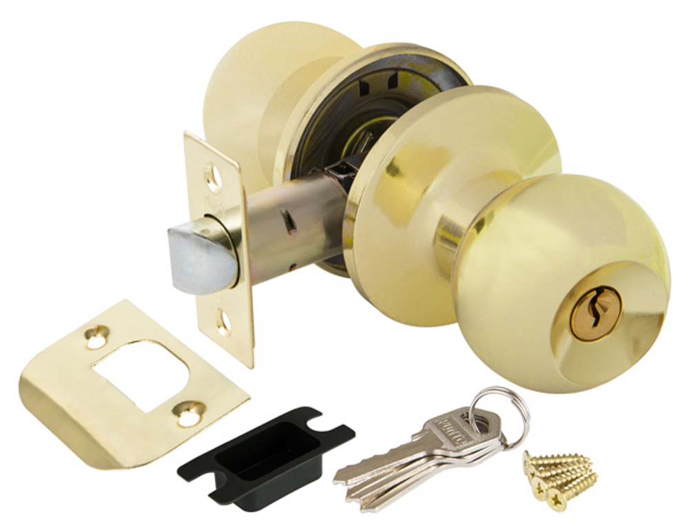 Ручка-защелка ключ/фиксатор Пунто 6072 PB-E, цвет золото (гарантия - 1 месяц)