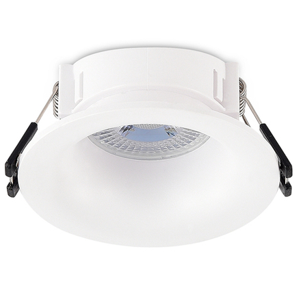 Donel, св-к встроенный,цвет БЕЛЫЙ, D86xH40мм, под лампу GU10, материал РС, IP20, серия: DN04