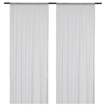 IKEA HILDRUN  (ИКЕА ХИЛДРУН)  -  Шторы, 2 шт, на туннеле/белый пунктир, 145x300 см