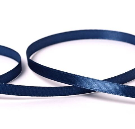 Лента атласная 6 мм ( 1/4 ") , №116 т-синий