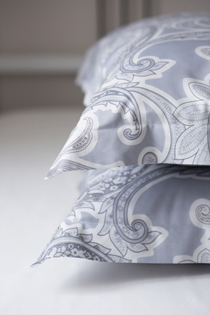 ODA 2 наволочки, сатин серый с узором 50x70см