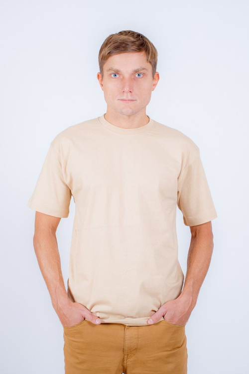 Футболка премиум светло-бежевая 160гр/м2