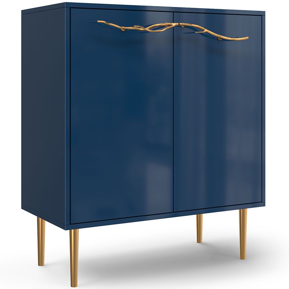 Комод Арт Колор Стайл Голд с 2 полками Королевский синий