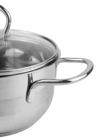 Кастрюля 1,5 л. из нержавеющей стали Kamille KM 5411 с крышкой