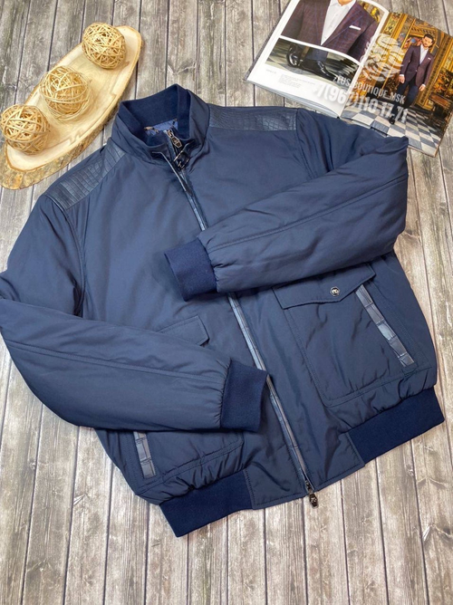 Куртка Angelo Galasso со вставками из кожи крокодила