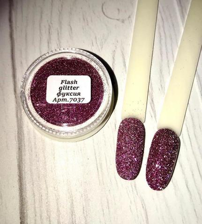 Flash glitter Светоотражающие блестки для дизайна ногтей, фуксия