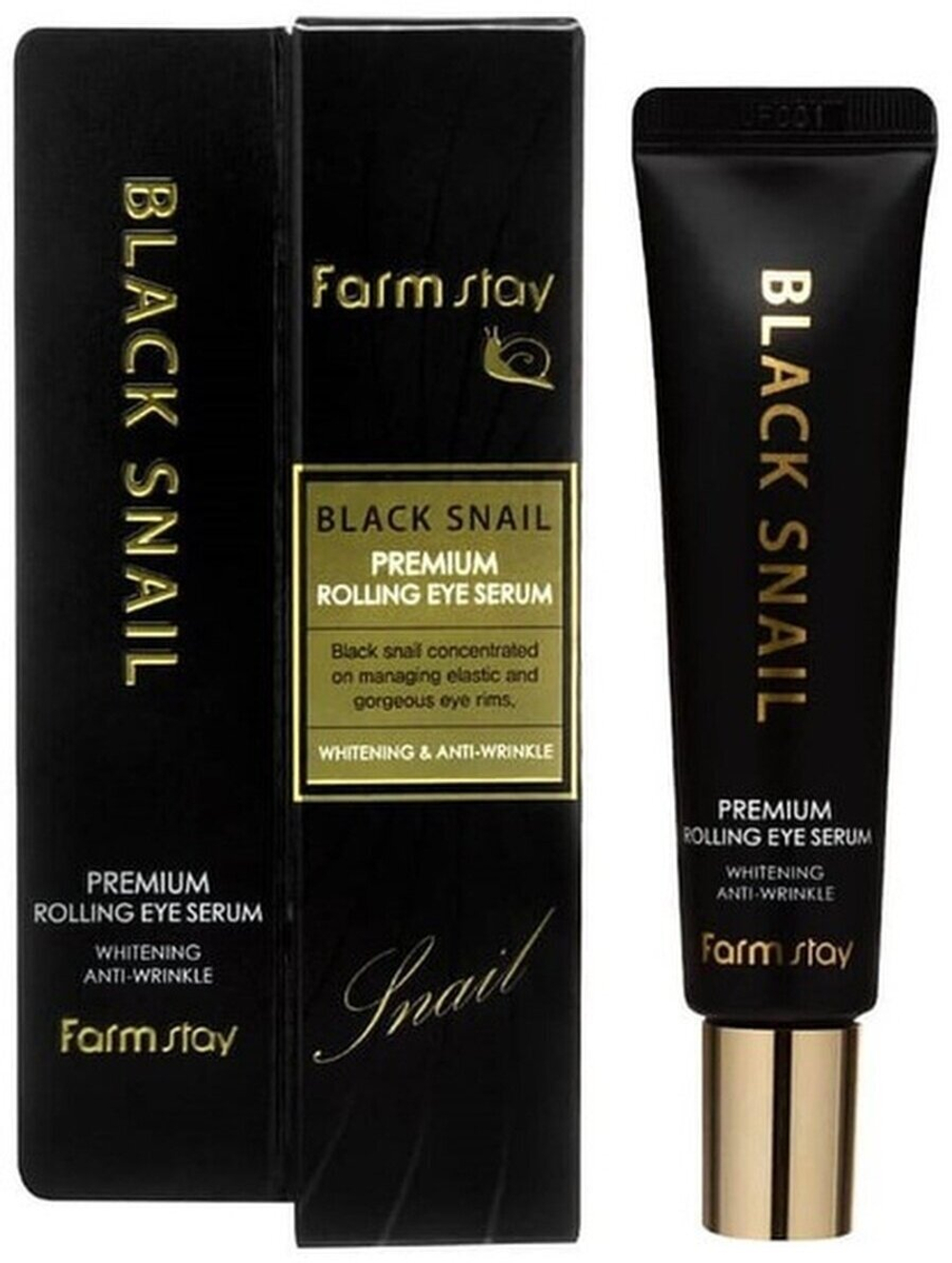 FarmStay Антивозрастная сыворотка для кожи вокруг глаз с муцином улитки Black Snail Premium Rolling Eye Serum 25 мл.
