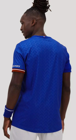 Мужская теннисная футболка Le Coq Sportif Replica Tee SS 22 No.1 M - небесный