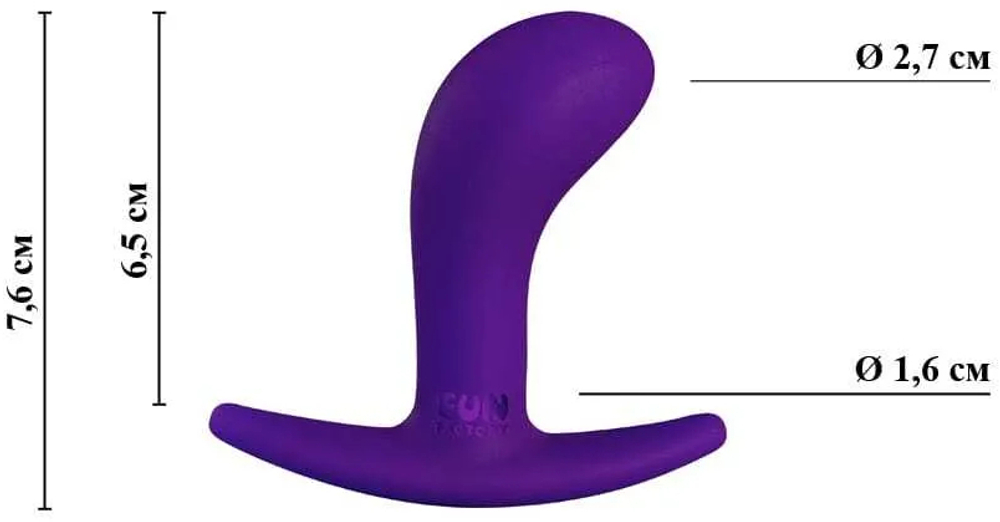 Анальная пробка FF BOOTIE SMALL, фиолетовая, 8см.