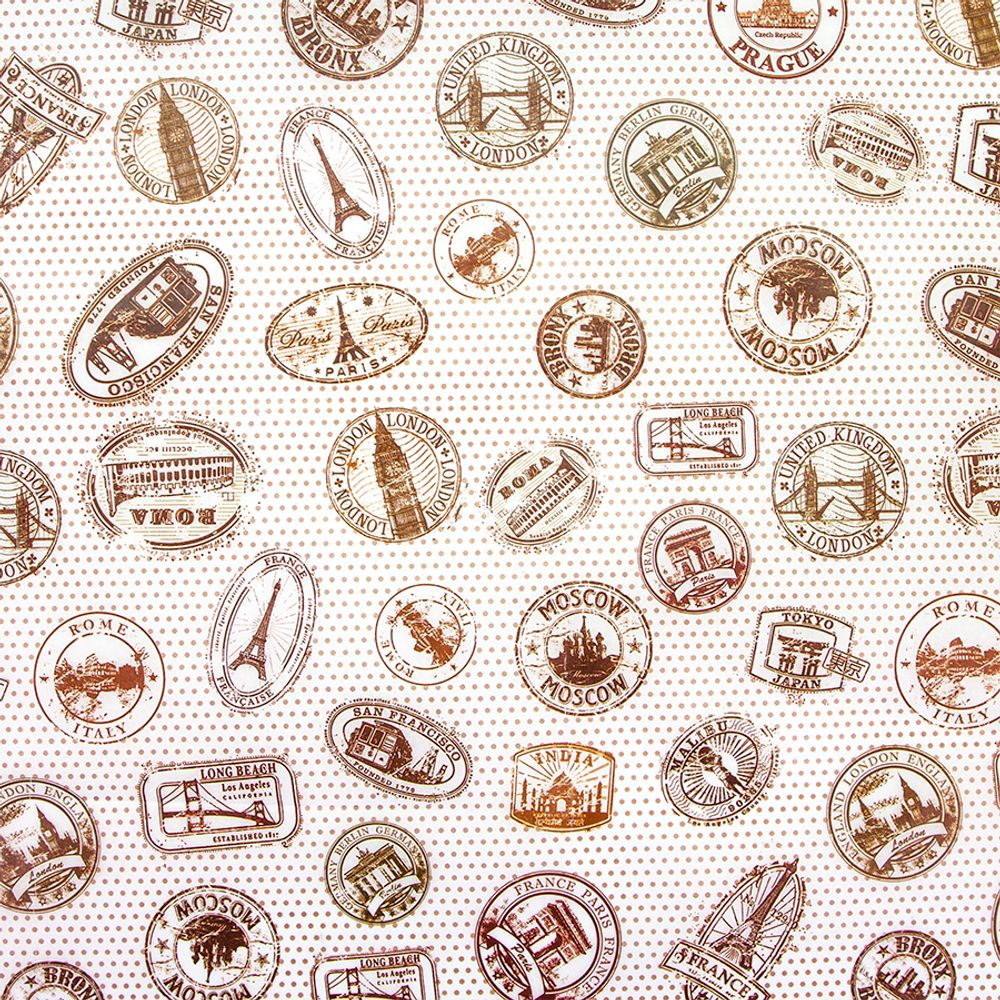 Упаковочная бумага, Тишью (0,7*10 м) Круиз, 1 шт.