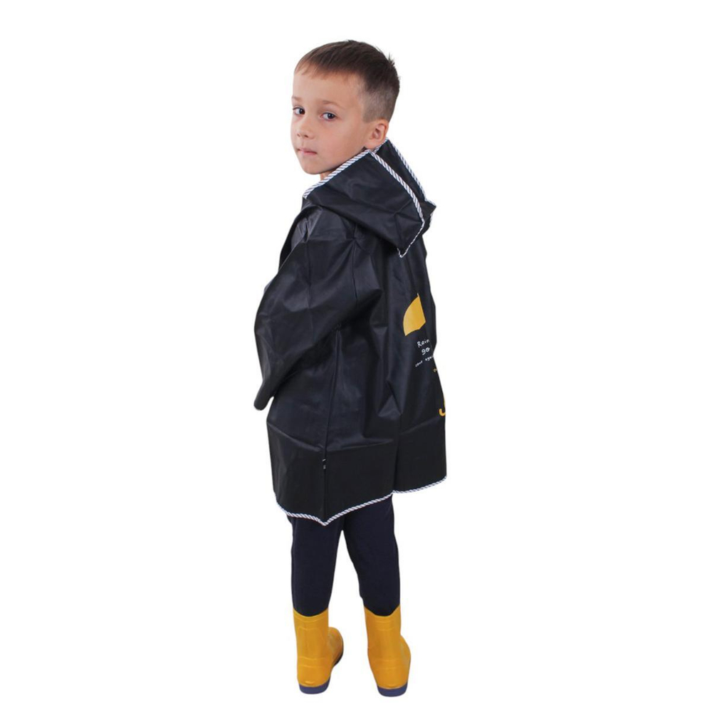 Дождевик с капюшоном, желтый, рост 110 см