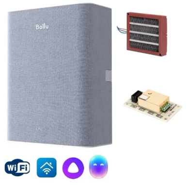 Очиститель воздуха приточный Ballu ONEAIR ASP-100 серый с нагревателем и CO2