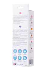 Розовый силиконовый вибратор с клиторальным стимулятором LIA - 19 см.