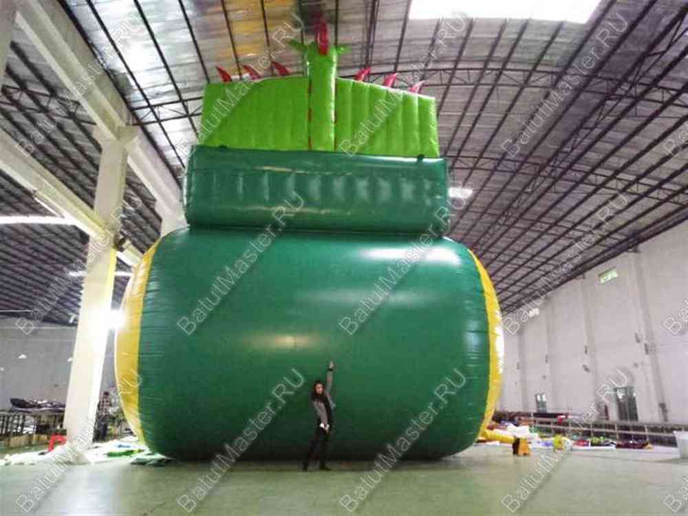Коммерческий надувной батут-горка "Дракон" 18*8*13 м