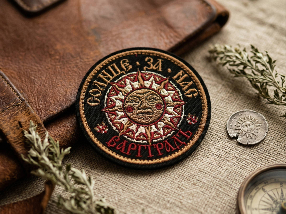 Шеврон Варгградъ "Солнце за нас" 3 цвета круглый на велкро