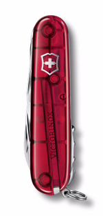 Нож Victorinox Huntsman прозрачный красный, 1.3713.T