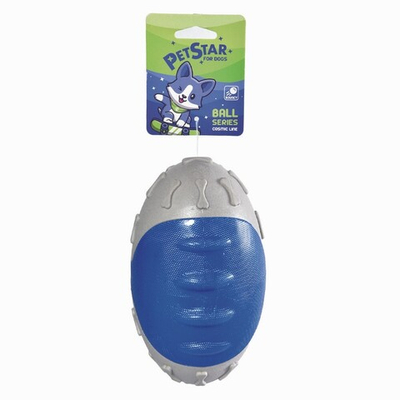 Игрушка "Мяч для регби" 18 см (пластик, резина) - для собак (Pet Star)