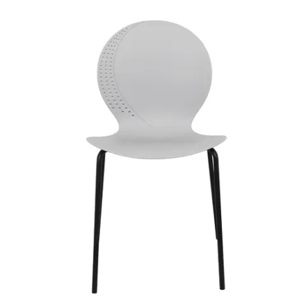 Комплект из 4-х стульев Bradex Home Wave серый с черными ножками