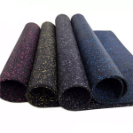 Каучуковое покрытие из резиновой крошки (мix-цветная крошка EPDM 15 %), рулон 6х1200мм Желтый