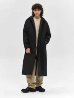 Плащ FOS Длинный Утепленный Мужской черный