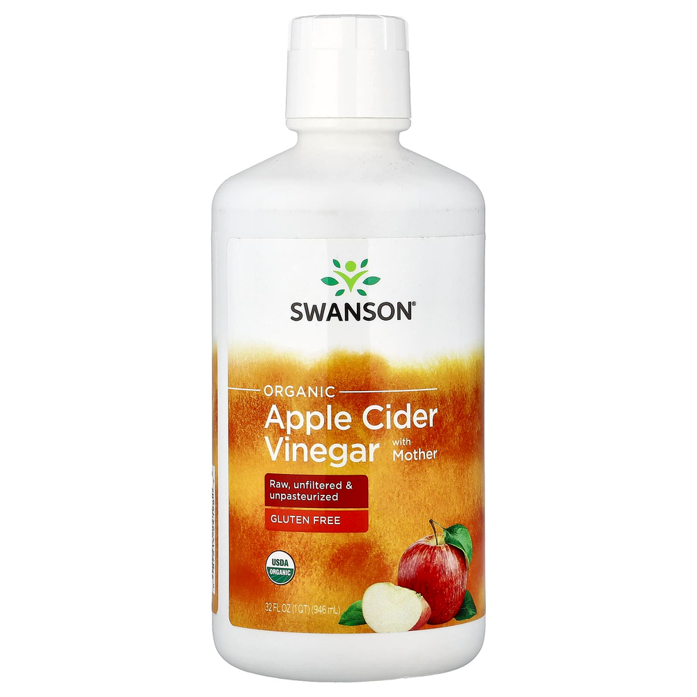 Swanson Vitamins, органический яблочный уксус с уксусной маткой, 946 мл (32 жидк. унции)