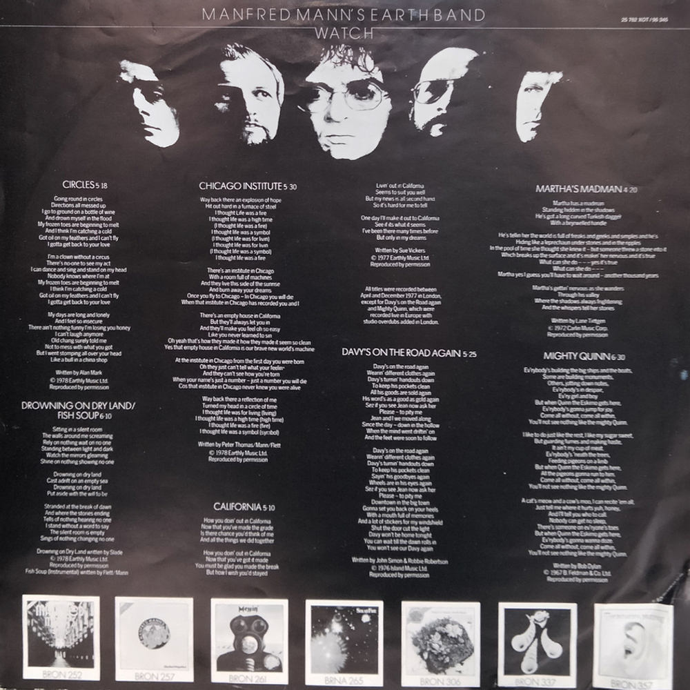 Manfred Mann's Earth Band / Watch (LP)