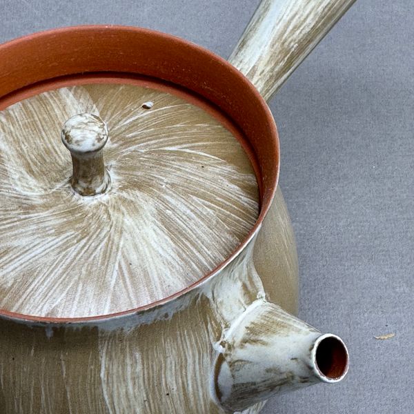 Чайник с боковой ручкой, глина, 600мл