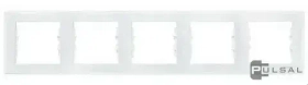 Рамка 5-ти постовая горизонтальная белая "Лама" TDM SQ1815-0037
