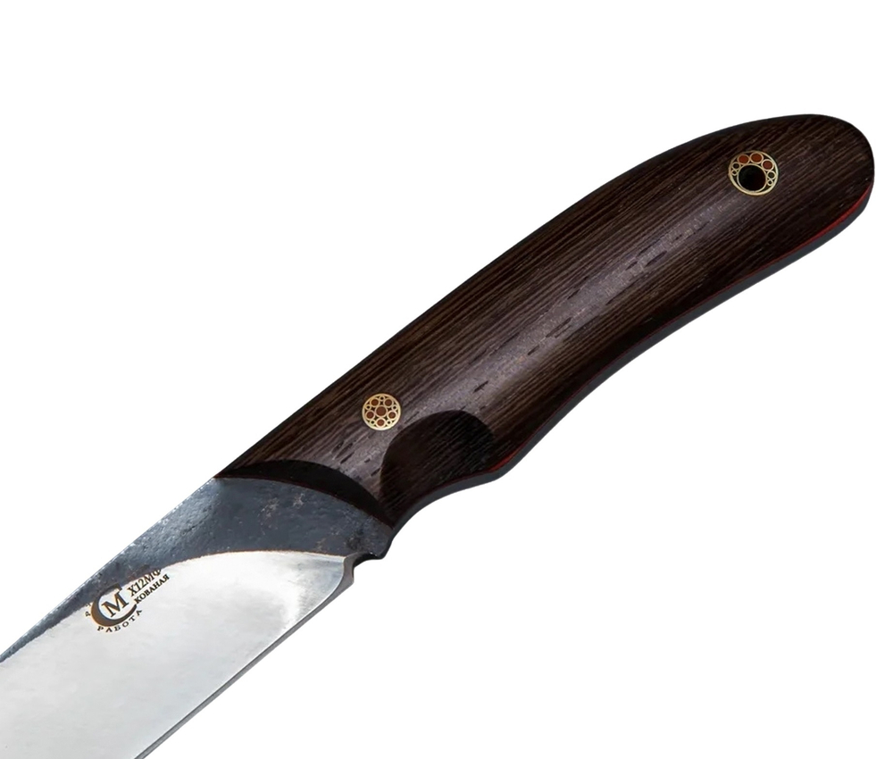 Нож кузница Семина Лис, кован. ст. Х12МФ ц,м, граб