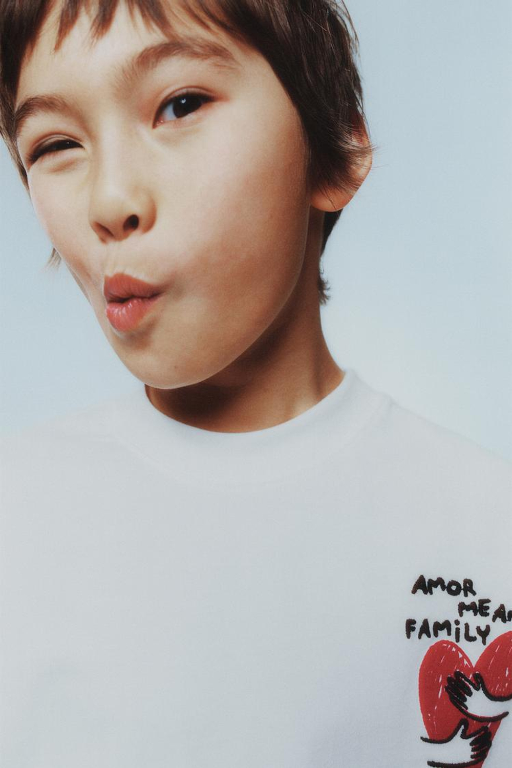 ZARA ФУТБОЛКА С СЕРДЦЕМ, БЕЛЫЙ