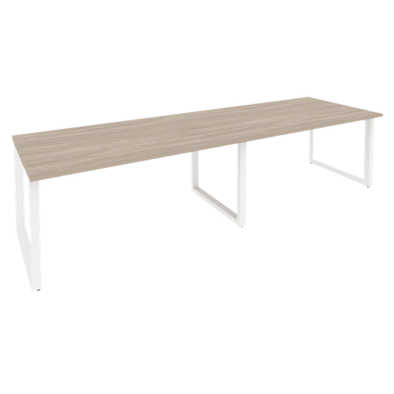 Onix Стол переговорный O.MO-PRG-2.4 Дуб Аттик/Металл Белый 3160*980*750