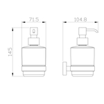 Дозатор мыла WONZON & WOGHAND GRAFFITY, Брашированный никель (WW-9333-BN)