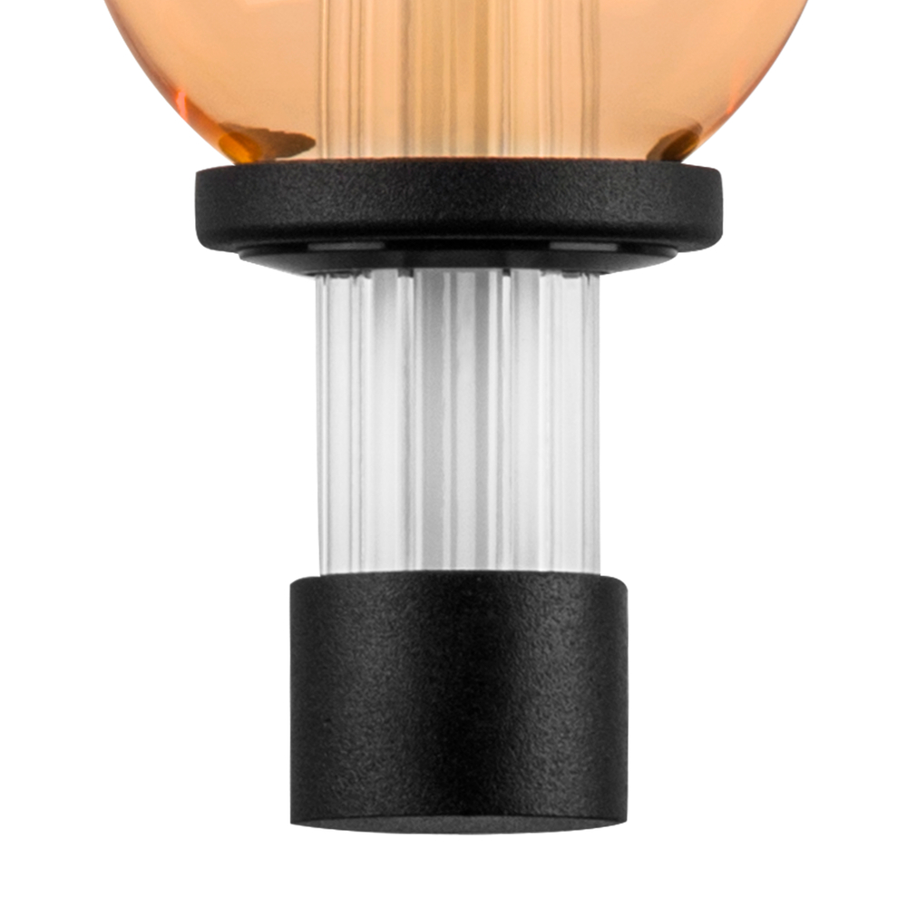 737527 Подвес EMISFERO 8W LED 250LM G ЧЕРНЫЙ/ПРОЗРАЧНЫЙ+ЯНТАРЬ 3000K