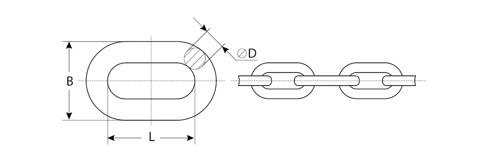 Цепь короткозвенная, DIN 766, оцинкованная сталь, d=8мм, L=15м, ЗУБР Профессионал