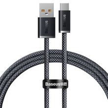USB-A - USB-C Кабель Baseus Dynamic Charging+Data 100W 1-2m - Slate Gray