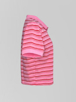 Футболка JL 625 укороченная в полоску с воротником