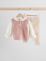 Комплект из трех предметов для малышей Next E65-157, Розовый, Молочный