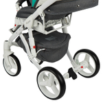 Детская коляска Adamex Barletta New 2 в 1 B-20 (серый+белый+мятный)